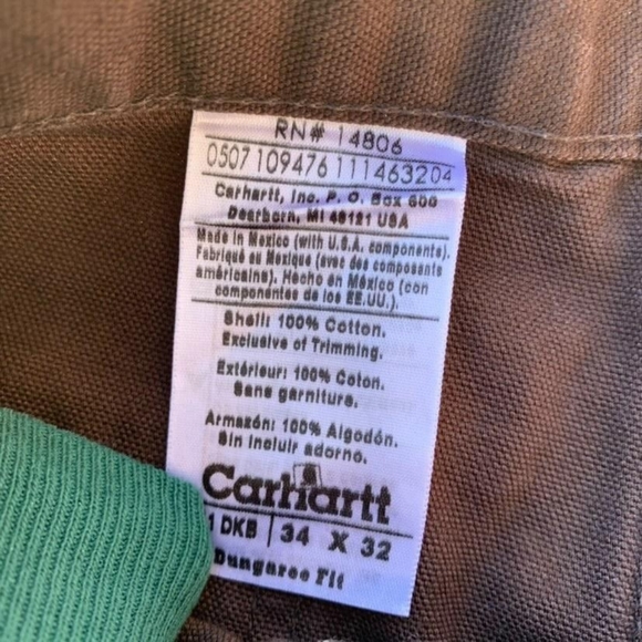 Carhartt b11 DKB, Dungaree fit, 34x32 - Picture 5 of 5